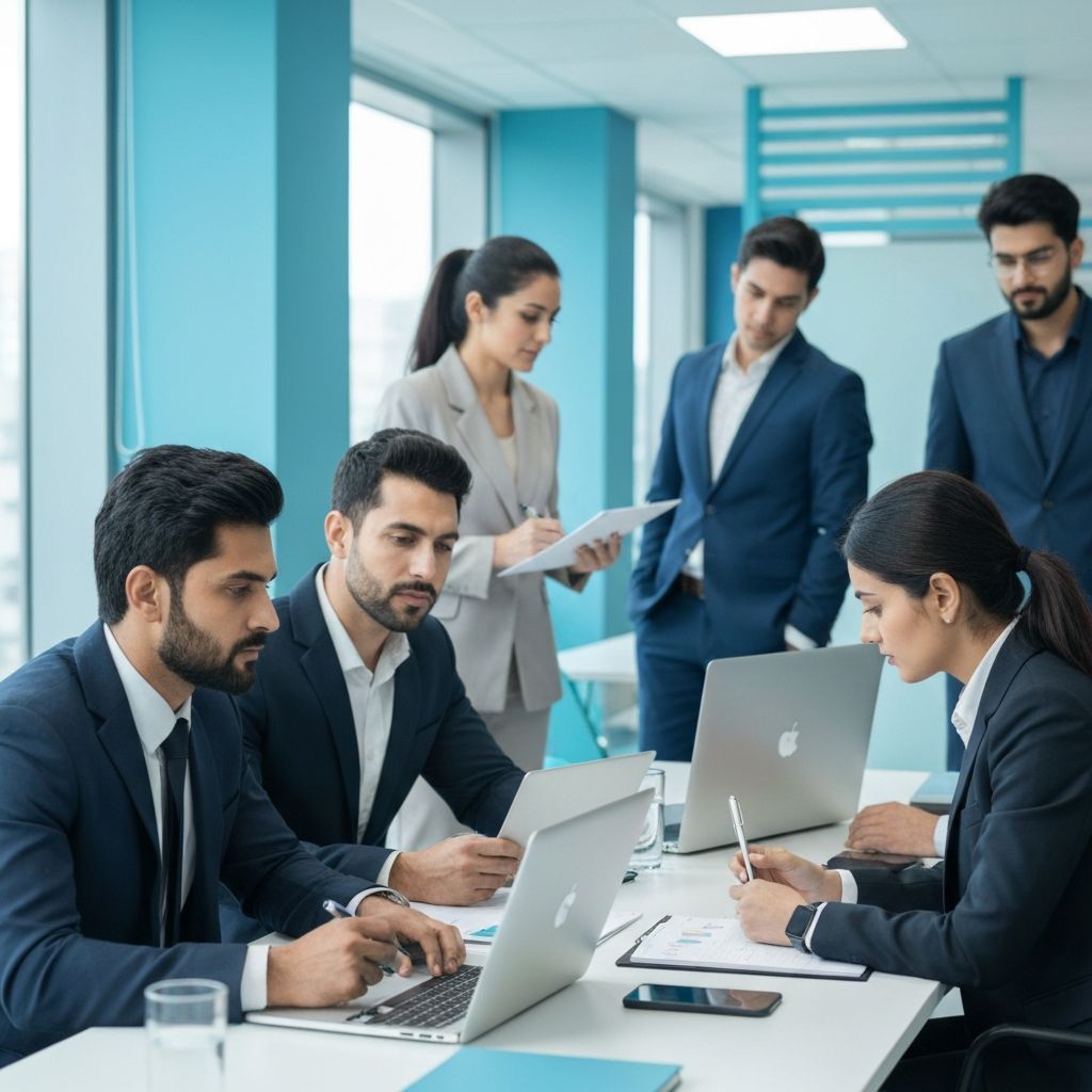 AQTC team working in a modern office